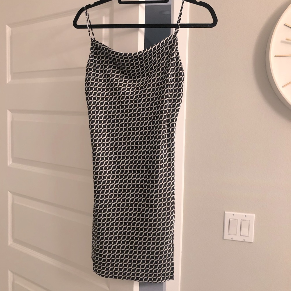 Black and white print spaghetti strap Cotton Candy LA dress brand new with tags